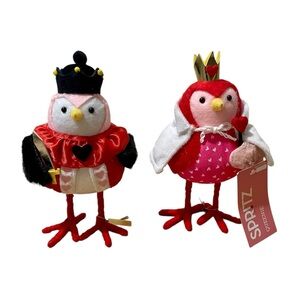 Spritz Valentine’s Day Featherly Friends Birds Kingsley & Queenie - Set of 2
